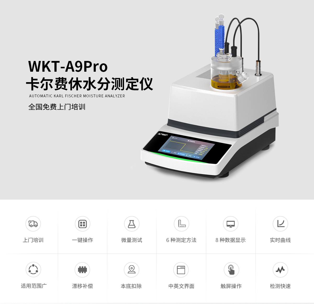 WKT-A9Pro卡爾費(fèi)休微量水分儀（庫(kù)倫法）
